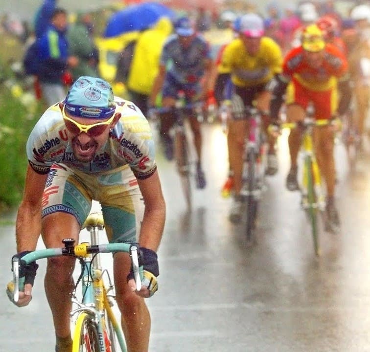 Attaque de Pantani sur les pentes du Galibier lors du Tour de France 1998